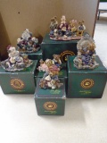 Group of 6 Boyd's Bearstone Figurines w/Boxes