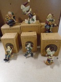 Goup of 6 Boyd's Carver's Choice Figurines w/Boxes