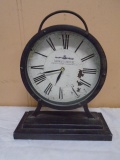 More's Hotel Metal ArtTable Clock