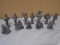 12pc Group of Pewter Figurines