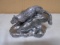 Ricker Limited Edition Numbered Pewter Cat on Rock