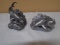 Ricker Limited Edition Numbered Pewter Hammerhead Shark and Shark