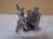 Limited Edition Numbered Pewter Rabbit Playing Piano