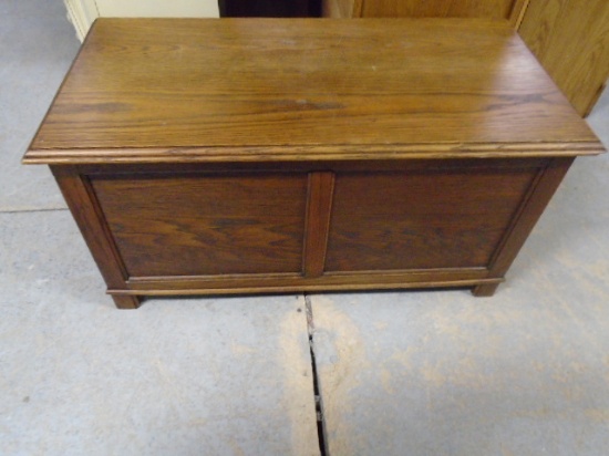 Antique Solid Oak Blanket Chest