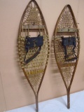 Set of Vintage Snow Shoes Complete w/ Leather Straps
