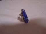 Ladies Sterling Silver and Lapis Ring