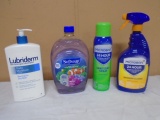 24oz Lubriderm Lotion-50oz Softsoap-Microban Spray-Microban Bathroom Cleaner