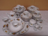 Beautiful Place Setting For 8 Lynns Rumford Cobbler China Set w/ Serving Pieces