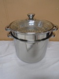 Like New Stainless Steel Pasta Pot w/ Steamer Basket