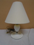 Vintage Glass Milk Glass Bedroom Lamp