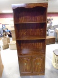 6ft Bookcase w/ 3 Shelves and Double Doors on Bottom