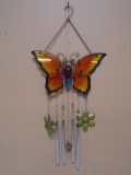 Stained Glass Butterfly Windchime