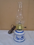 Electrified Pottery Oil Lamp