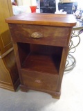 Antique Side Stand w/2 Drawers