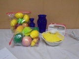 Electric Mixer/Plastic Fruit/Vases and More Group