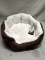 Brown Sherpa Lined Friendly Monsters Snuggle Bed