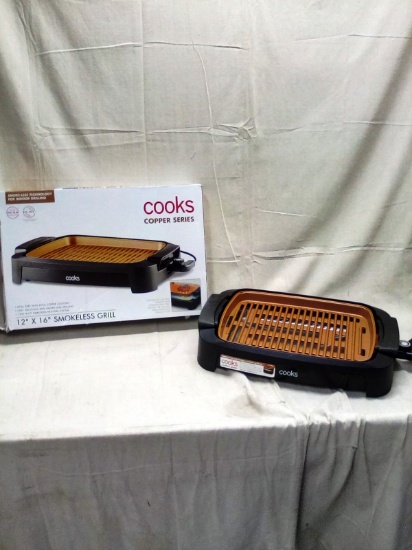 Cooks Copper Series 12"x16" Smokeless Grill