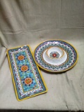 Two Fiesta Sewrving Trays