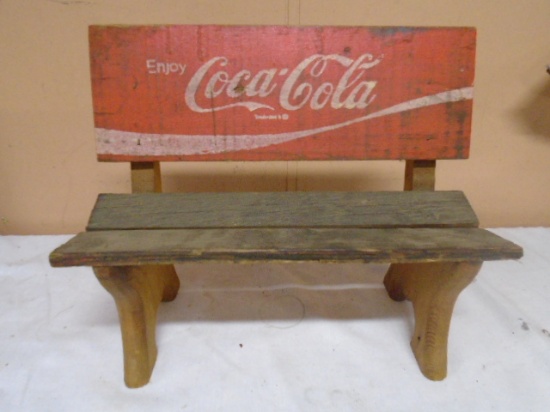 Small Wooden Coca-Cola Bench