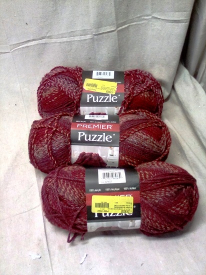 Three Rolls of Premier Puzzle Yarn