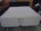 Beautiful Like New King Size Bed Complete w/ All White No-Flip Denver Mattress-Gray Tufted Headboard