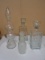 4pc Group of Vintage Glass Decanters