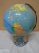 Large Lighted Globe on Chrome Stand