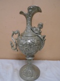 Large Ornate Metal Pitcher/Vase