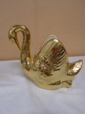 Swetye Vintage Gold Swan Planter