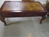 Beautiful Ornate Coffee Table w/Inlayed Globe Top