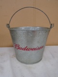 Galvanized Metal Budweiser Bucket