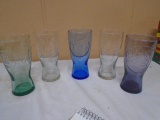 Group of 5 Glass McDonalds Glasses