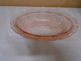 Pval Pink Depression Glass Bowl