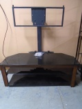 Flat Panel TV Stand w/ 3 Tempered Glass Shelves