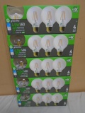 (5) 4 Bulb Packs of Greenlite 40 Watt LED Globe Bulbs