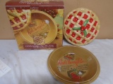 Cherry Pie Plate w/ Recipe and Lid