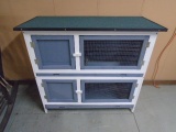 Wooden 2 Story Pet Hutch w/Shingled Roof