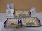 3pc Temptations Bakeware & 4 Glass Hot Plates