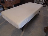 Twin Size Bed Complete w/ Memory Foam Mattress & Metal Base