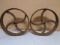 Pair of Antique Cast Iron Wheels