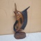 Beautiful Carved Wood Sword Fish Statue