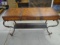 Beautiful Iron & Wood Sofa Table w/ Atlas Trunk Look