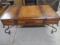 Beautiful Iron & Wood Coffee Table w/ Atlas Trunk Look