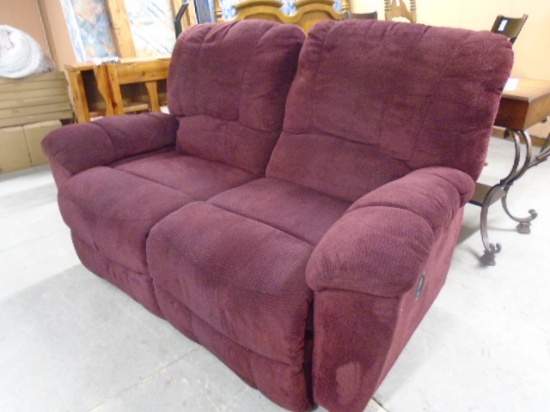 Burgundy La-Z-Boy Dual Reclining Loveseat