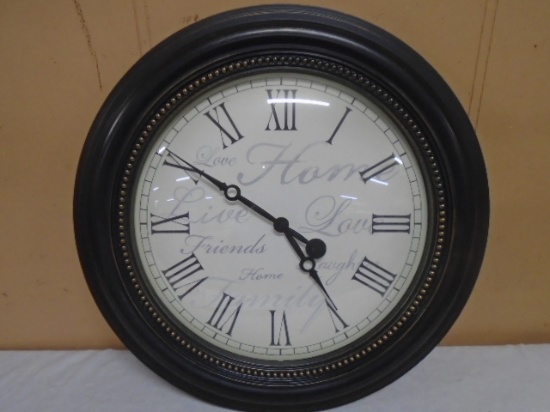 Large Round "Home" Wall Clock