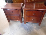2 Matching Beautiful 2 Drawer Night Stands (Made in USA)