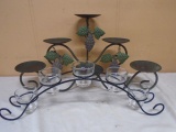 Metal Art 6 Candle Holder & Metal & Glass 5 Candle Candle Holder