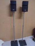 Set of KLM Speakers on Adjustable Height Stands