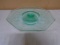 Etched Green Depression Glass Pedistal Cake Stand