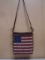 Wicker & Leather Ladies Ameican Flag Purse